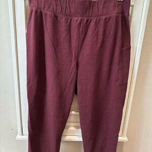 Women's Burgundy Ankle Pants